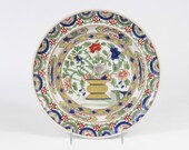 Antique British English copy Chinese Kangxi Famille verte plate worcester porcelain