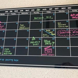 Acryl Tagesplaner, Dry Erase Personalisierter Kalender, Wochenkalender, Monatskalender, Home, BüroPlanungstafel, Stark einfach zu installieren, gut poliert