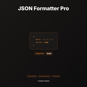 Json Formatter Validator Pro - Beautify Minify Tree View Path Finder, Digital Download