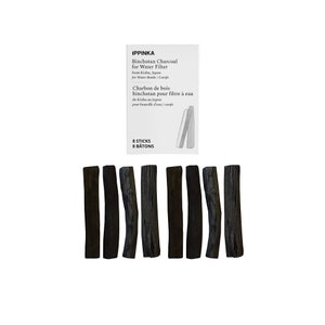 Binchotan Charcoal from Kishu, Japan - Water Purifying Sticks for Great-Tasting Water, 8 Sticks - Each Stick Filters Personal-Sized Bottle