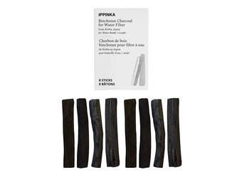 Węgiel drzewny Binchotan z Kishu w Japonii – pałeczki oczyszczające wodę o doskonałym smaku, 8 pałeczek – każda pałeczka filtruje butelkę o rozmiarze osobistym