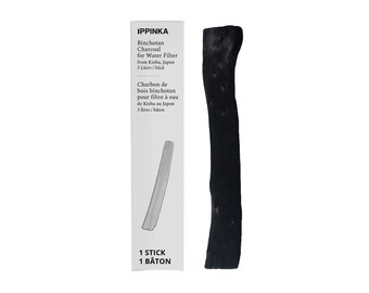 Binchotan Charcoal from Kishu, Japan - Water Purifying Stick for Great-Tasting Water, 1 Stick - Filters up to 3 Liters of Water