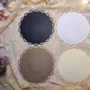 Jakobsmuschel-Deckchen sterben schneidet für Scrapbooking, Junk-Journal, Karten, Alben, Set mit 20 Stück