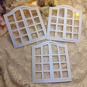 Die Cut Porta, Moldura de Janela Para Scrapbooking, Diários de Lixo, Cartões, Álbuns. Conjunto de 3 Peças