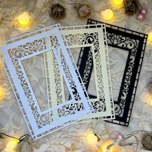 Cadre de fenêtre décoratif pour scrapbooking, journaux indésirables, albums, cartes. Lot de 6 cadres