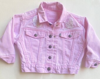 levi pink denim jacket