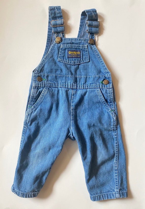 24 Months VINTAGE 80's OshKosh Overalls // Retro … - image 3