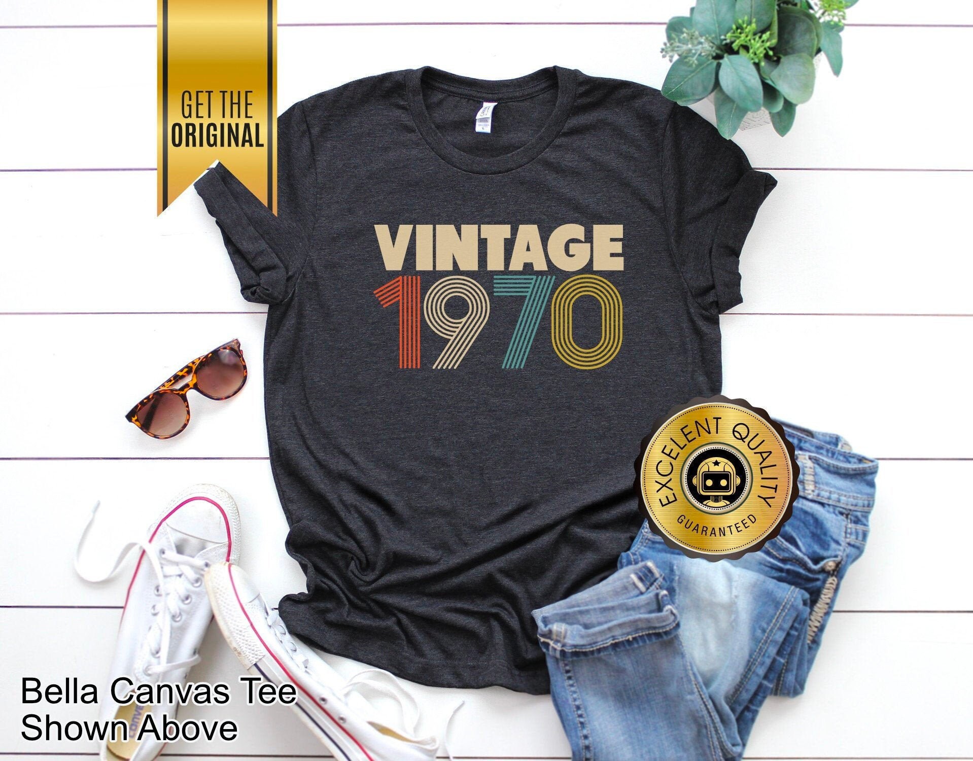 Women Vintage 1970 Shirt 51st Birthday 