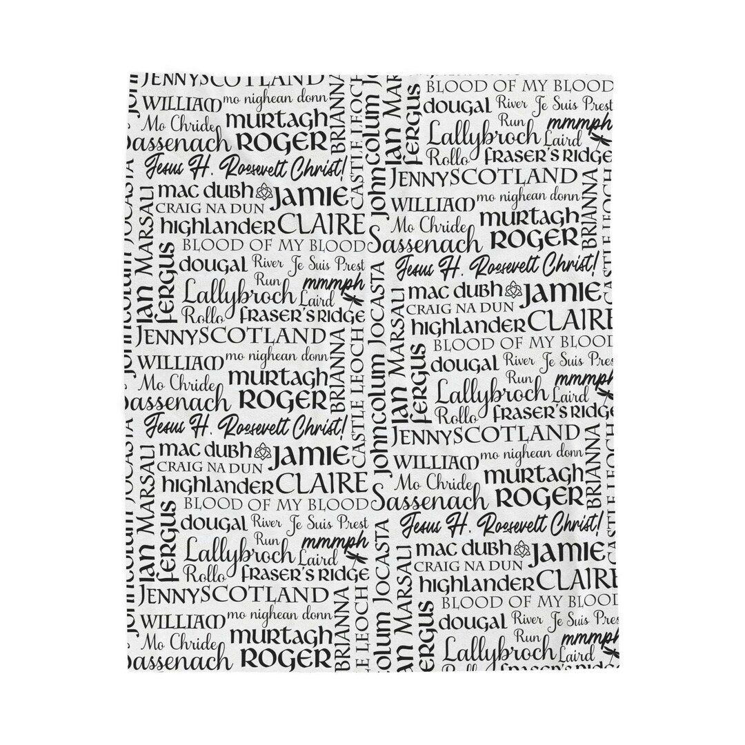 Outlander Quotes Throw Outlander Fleece Blanket, Jamie Fraser Quote Throw - Etsy