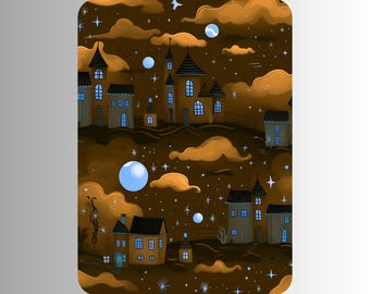 Pumpkin Village Kindle Hülle: Matte laminierte Herbst Halloween Stadt Dekor