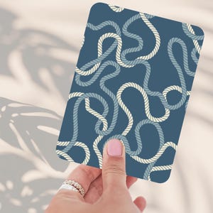 Nautical Rope Kindle Insert, E-reader Insert, Book Lover Gift, Coastal Kindle Case, Ocean Inspired, Fisherman Aesthetic Gift