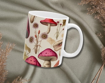 Tasse à café champignon Cottagecore botanique champignon vénéneux, cadeau champignon forestier pour elle, déco cuisine sorcière