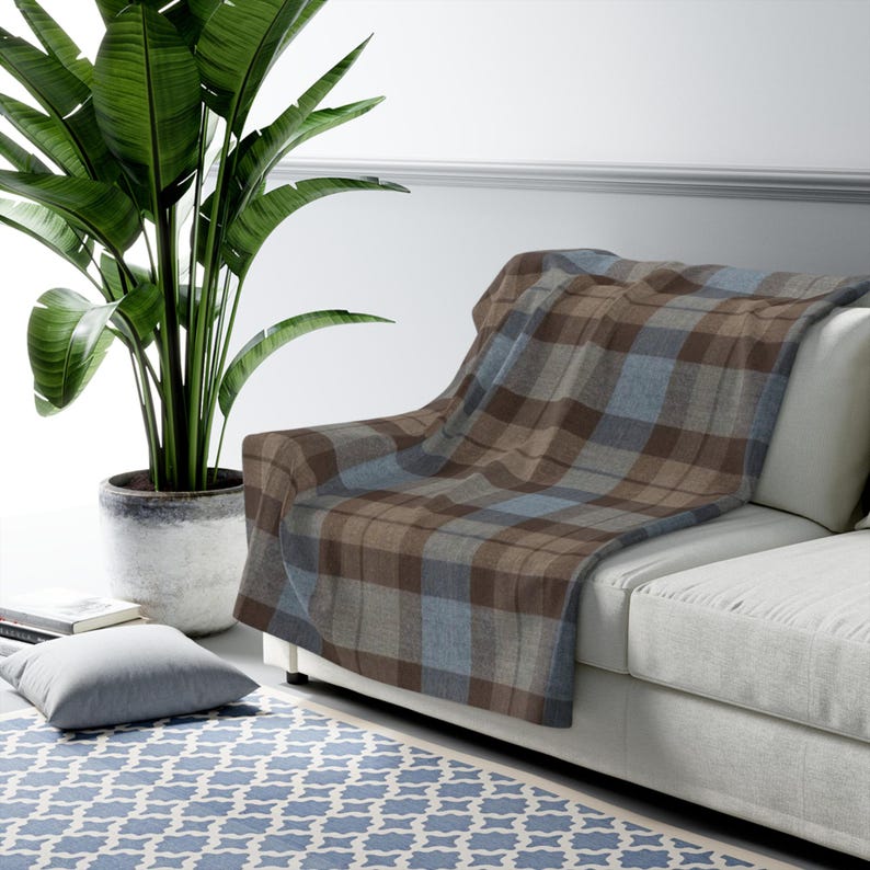 Outlander Tartan Sherpa Throw Blanket: Cozy Highland Gift - Etsy