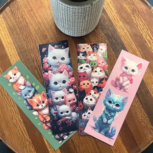 Marcapáginas de gatito, accesorio de lectura, regalo para amantes de los libros, marcapáginas para niños, marcapáginas para amantes de los gatos