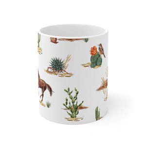 Wild West Mug • Cowboy Coffee Cup • Western Theme Mug • Rustic Ceramic • Country Kitchen Decor • Gift for Him • Gift for Her