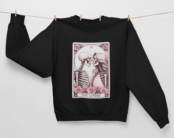 Sudadera con la carta del Tarot de los Enamorados: Jersey con gráfico de bruja