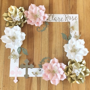 Floral Photo Booth Frame/wedding/birthday Party Selfie Frame Paper