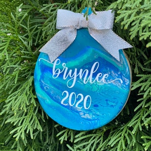 Wooden Ornaments, Personalized Ornament, Wood Custom Name, Holiday Decor, Christmas 2020, Christmas Gift, Baby&#39;s First Christmas Ornament,