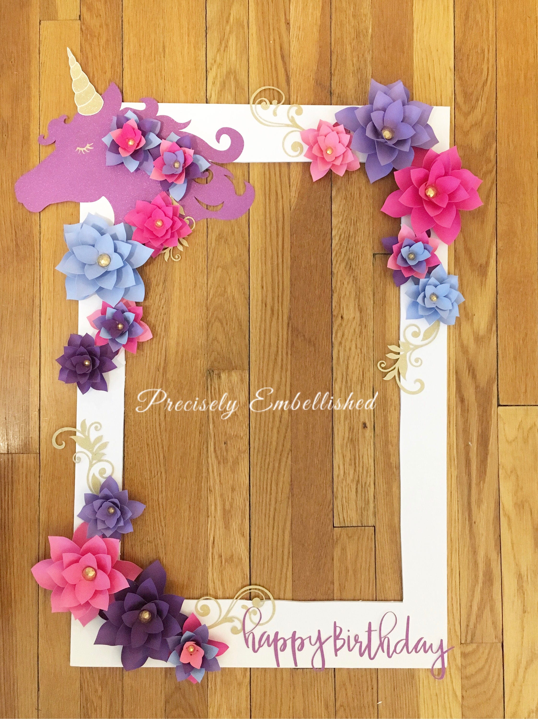 Unicorn Party  Decorations  Unicorn Selfie Frame Unicorn Etsy 