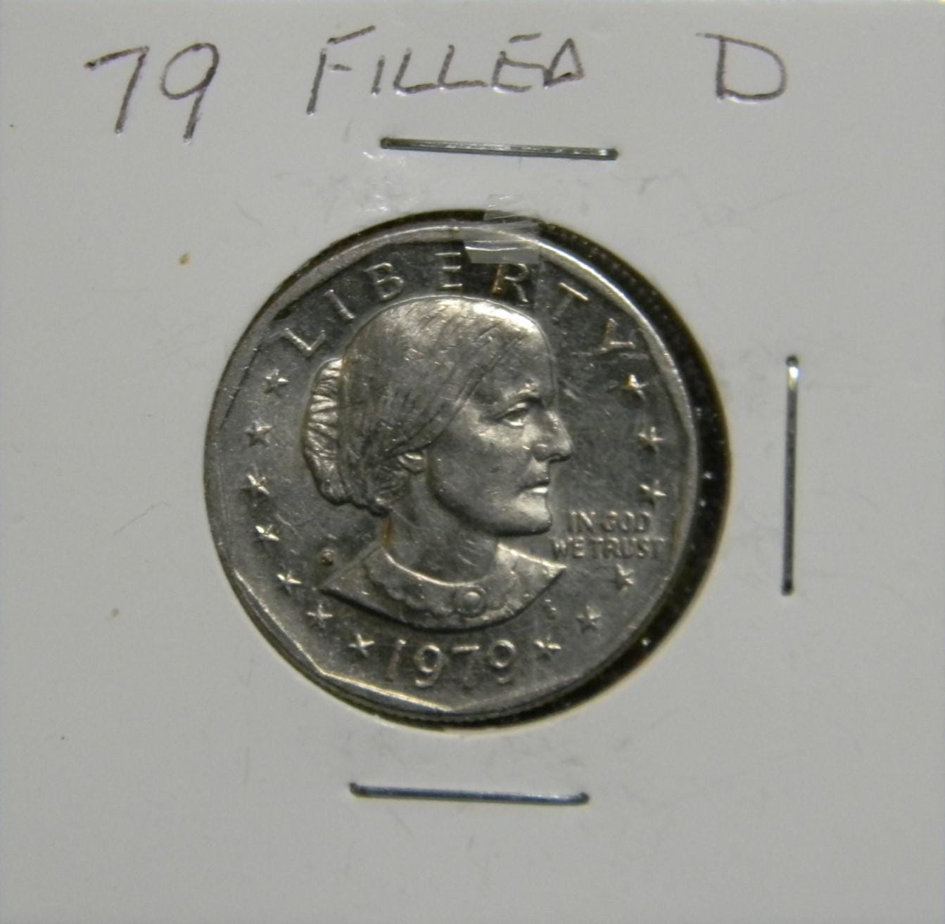 1979 Filled D Susan B Anthony Dollar Mint Error Coin - Etsy