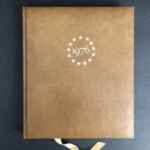 Vintage 1976 Appointment Calendar Book Commemorating Bicentennial Soft Leather Unused
