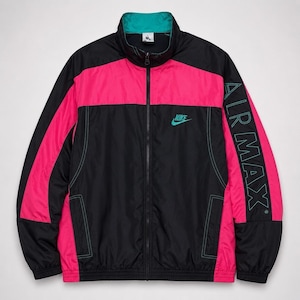 NIKE x Atmos NRG Patchwork Track Jacket Sz XL Black Hyper Pink Jade CD6132-011