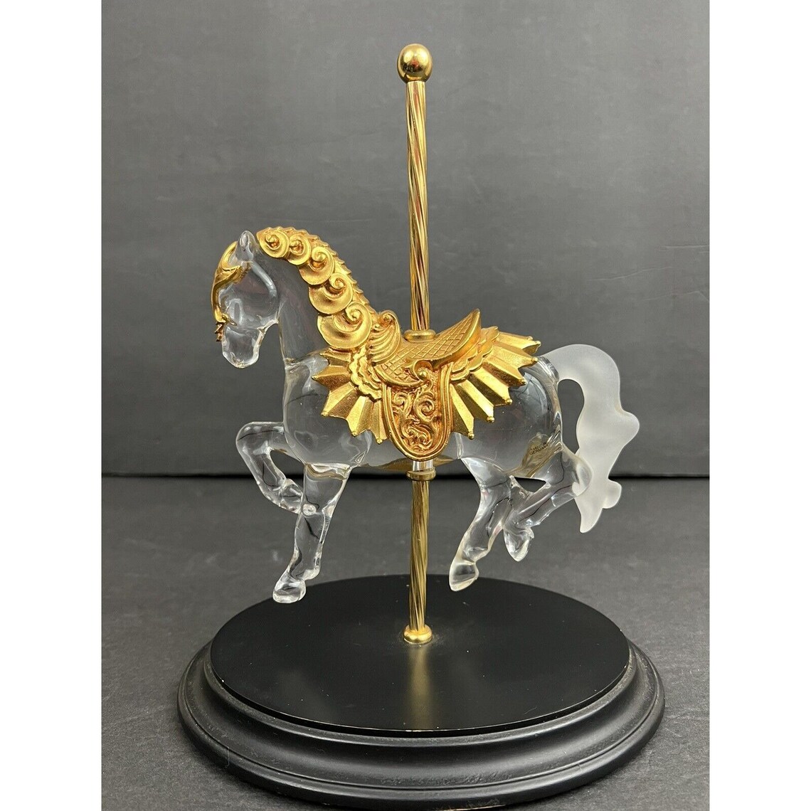Vtg Franklin Mint Crystal Carousel Horse by William Dentzel Etsy
