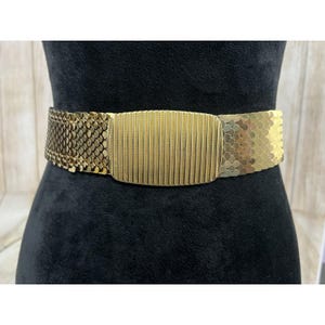 Vintage Metal Fish Scale Belt Gold Buckle 38\