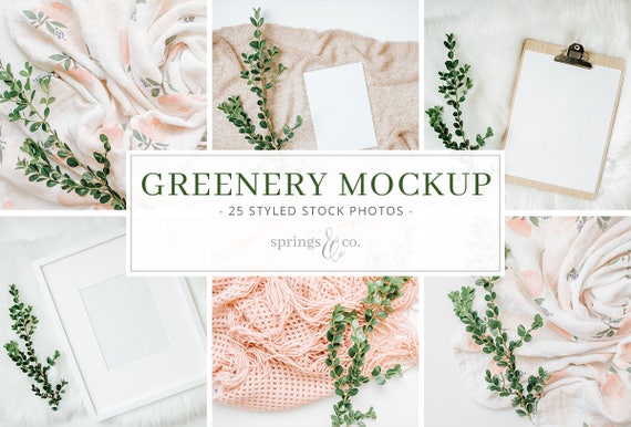 Styled Stock Photo Bundle Greenery Styled Mockup Photos Social