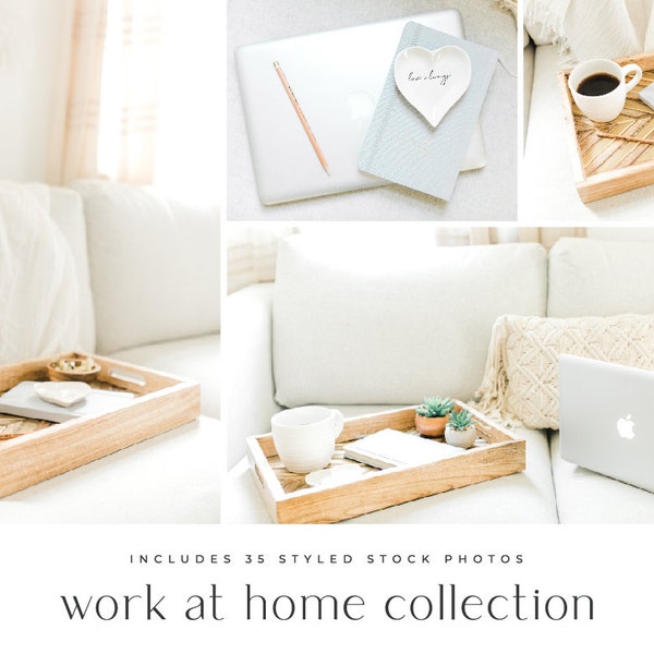 The Work at Home Collection Stock Photo Bundle Social Media Styled Stock Photos with Business Stock Photo Mockups - C049