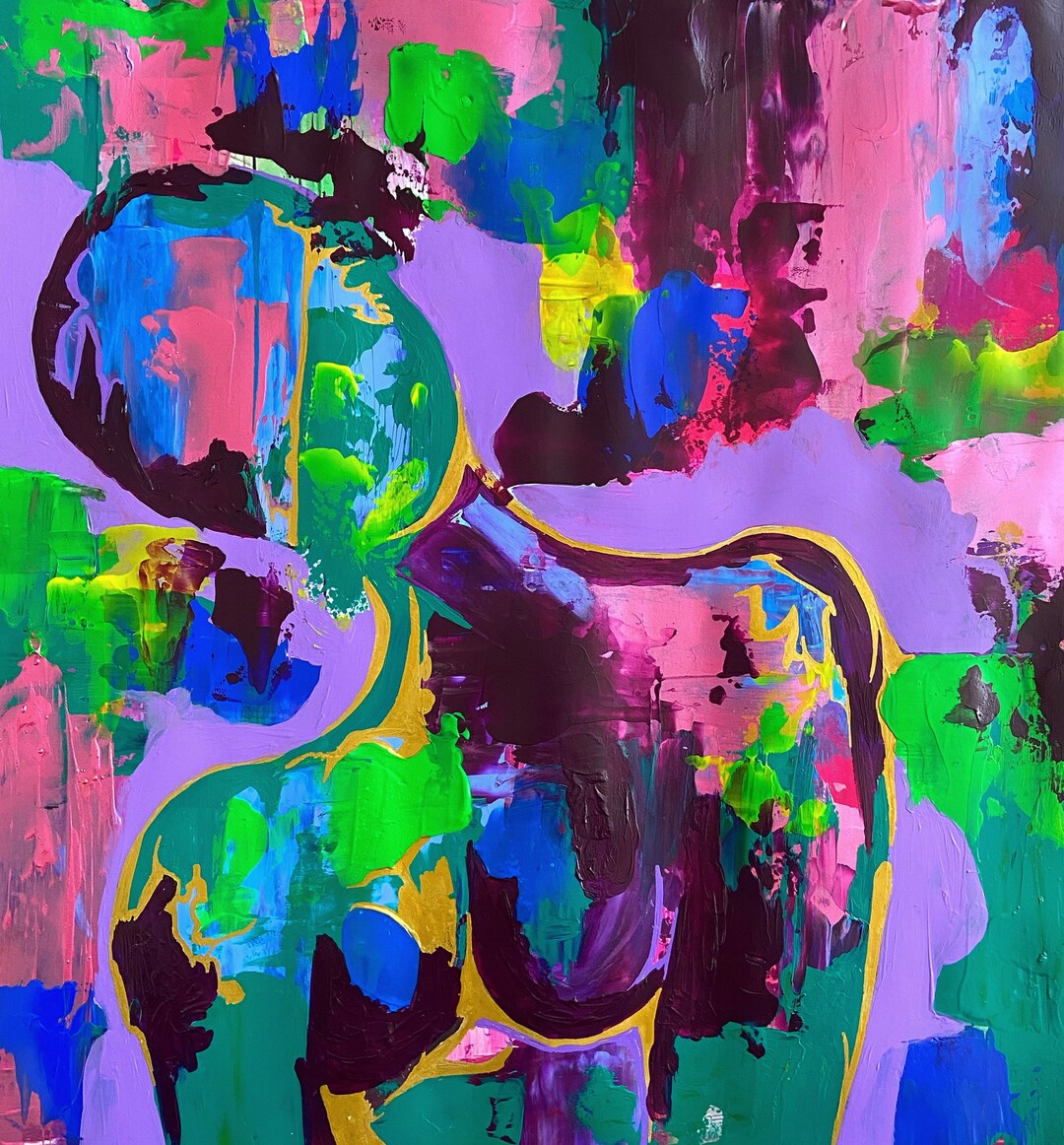 Extra Large Fine Art PRINT Abstract Colorful Portrait Etsy