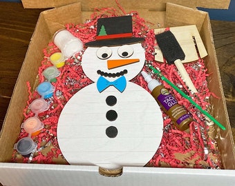 Snowman DIY kit,Snowman DIY paint kit,Kids Paint kit,Holiday Paint kit –  Palmer's Custom Apparel