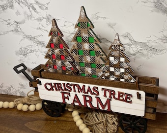 Wagon Shelf Sitter, Christmas Decor, Christmas Tree Decor, Rustic Decor, Mantel Decor, Interchangeable Decor, Wagon Decor, Tree Decor
