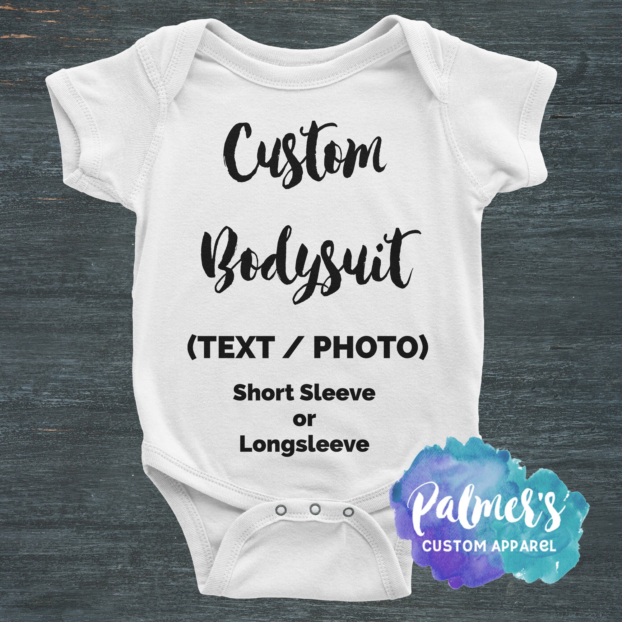 Baby Bodysuit - Custom Personalized Motocross Jersey 6-12 Months / White
