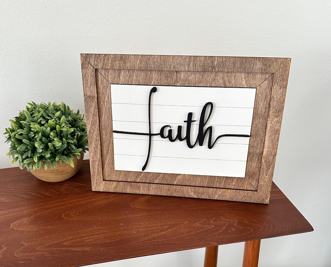 Faith Sign, Sign, Livingroom Sign, Interchangeable Sign, Christian Sign ...