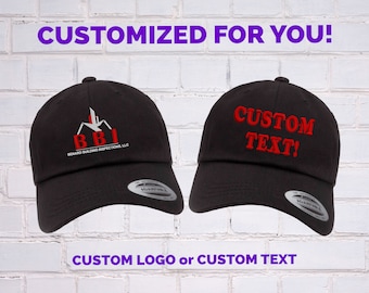 Custom Hat, Embroidered Hat, Personalized Hat, Customized Hat, Custom Dad Hat, Custom Cap, Logo Hat, Hat with logo, Bulk hats, Custom Text