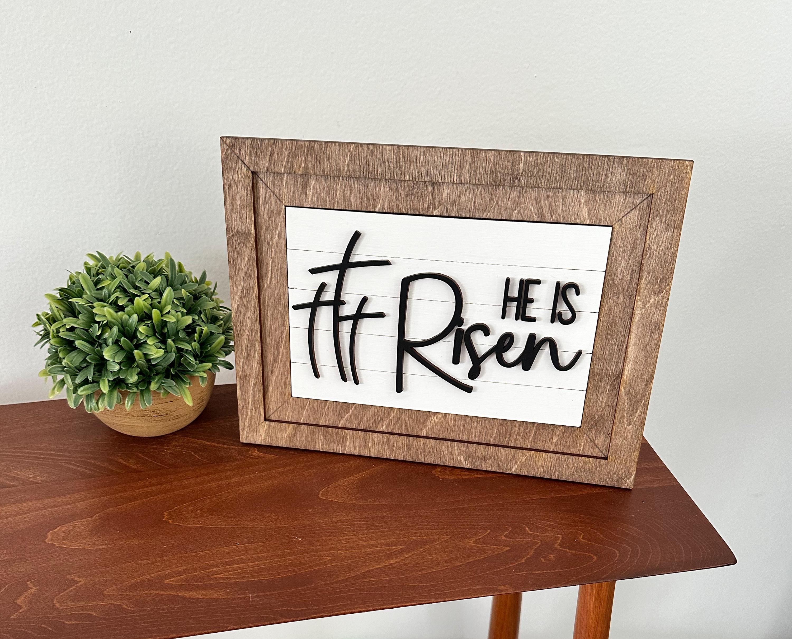 He Ix Risen Sign Easter Sign, He is Risen Sign, Christian Sign, Easter, Interchangeable ...