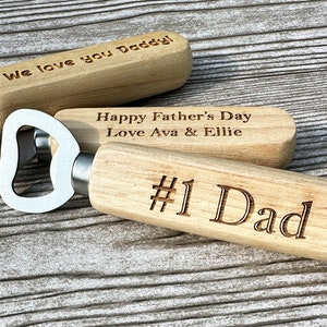 Father&#39;s Day Gift, Custom Bottle Opener, Personalized Bottle Opener, Bottle Opener, Father&#39;s Day, Gift for Dad, Gift for Grandpa