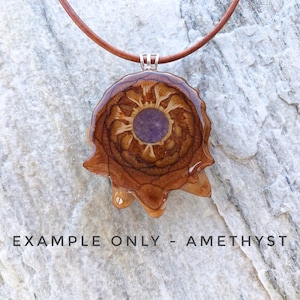 Glowing Amethyst Pinecone Pendant