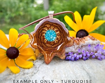 Glowing Gemstone Pinecone Pendant