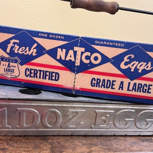 Vintage Paper Cardboard Natco Egg Carton ~ Holds 1 Dozen ~ Country Kitchen Collectible ~ Farmhouse Decor