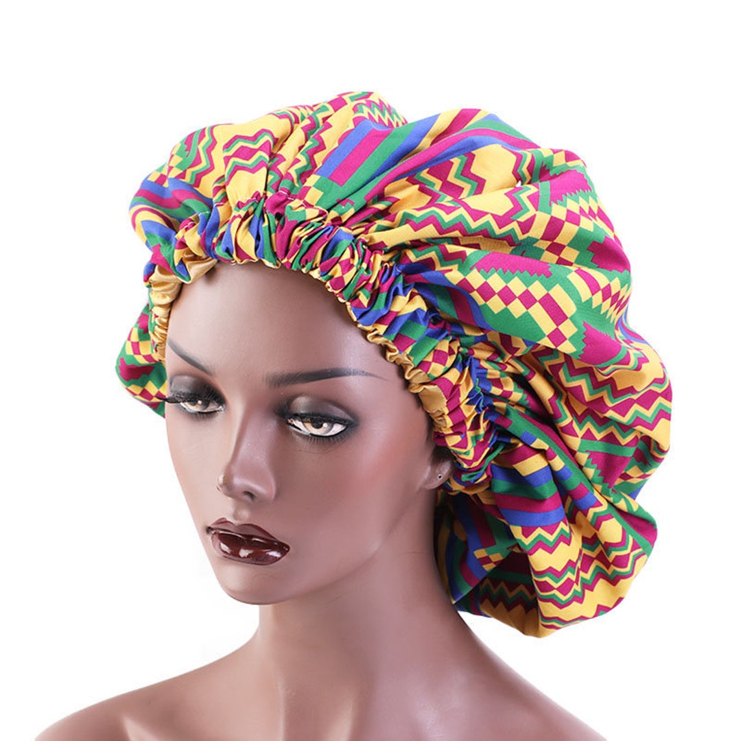 Double Layer African Print Satin Lined Sleep Cap - Etsy