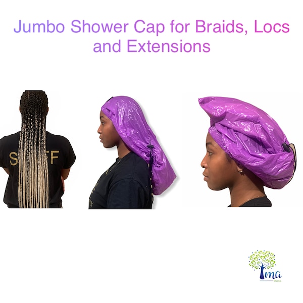 Jumbo Shower Cap for Braids, Locs, Extensions