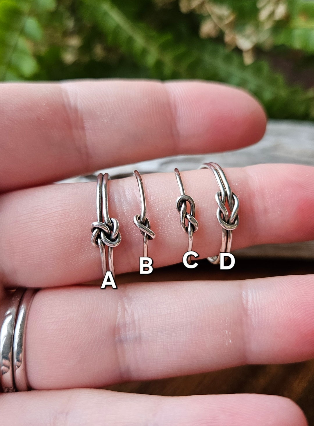 『TAKA ORIGINAL』Knot Found Ring pure silver ring Sterling Silver knotted Loops Ring, Silver Rings, Love Knot