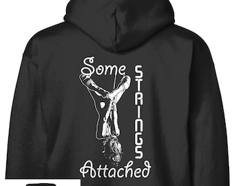 Some Strings Attached - Shibari Rope Bunny Rope Rigger BDSM Rope Bondage Kinbaku Printed on Men's Pullover or Zip Hoodie