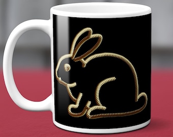 Shibari (縛り) Rope Bunny - Japanese Rope Bondage Kinbaku Coffee Mug 11 and 15 oz