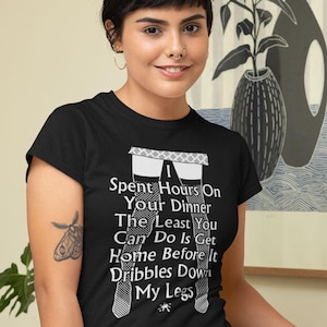 Hotwife Slut Wife Creampie Cuckold Dinner Femdom - Late For Dinner - Men's and Women's T-shirt image 1