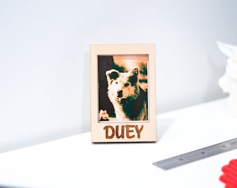 Personalized Wooden Instax Mini Picture Frame, Engraved Name