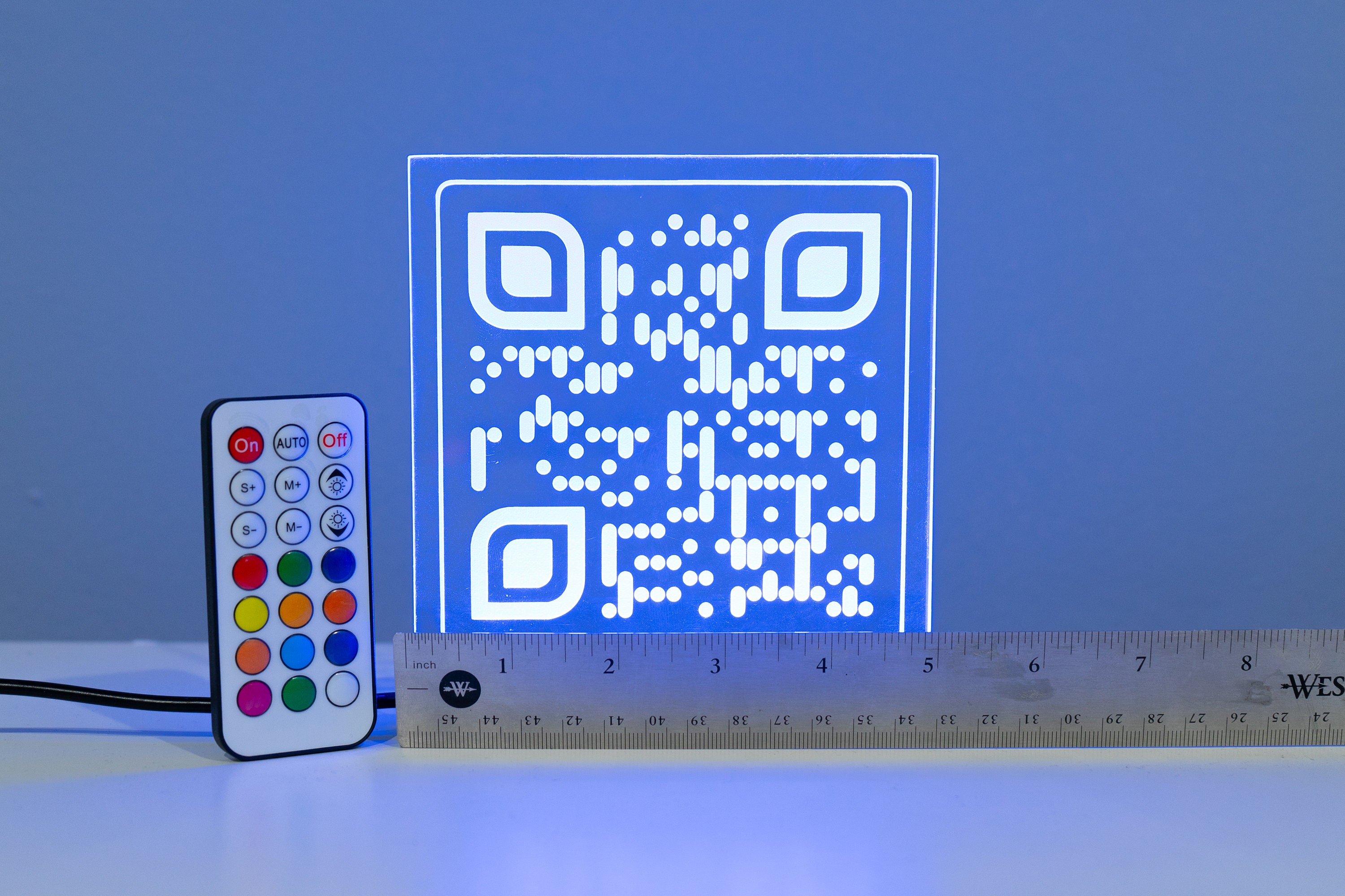 LED Multicolor Lamp Personalized With Logo or QR Code - Etsy