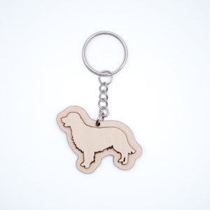Wooden Golden Retriever Keychain, Golden Retriever Tag, Dog Tag, Keychain Tag, Retriever Dog Keychain, Keychain for Car Keys, House Keys